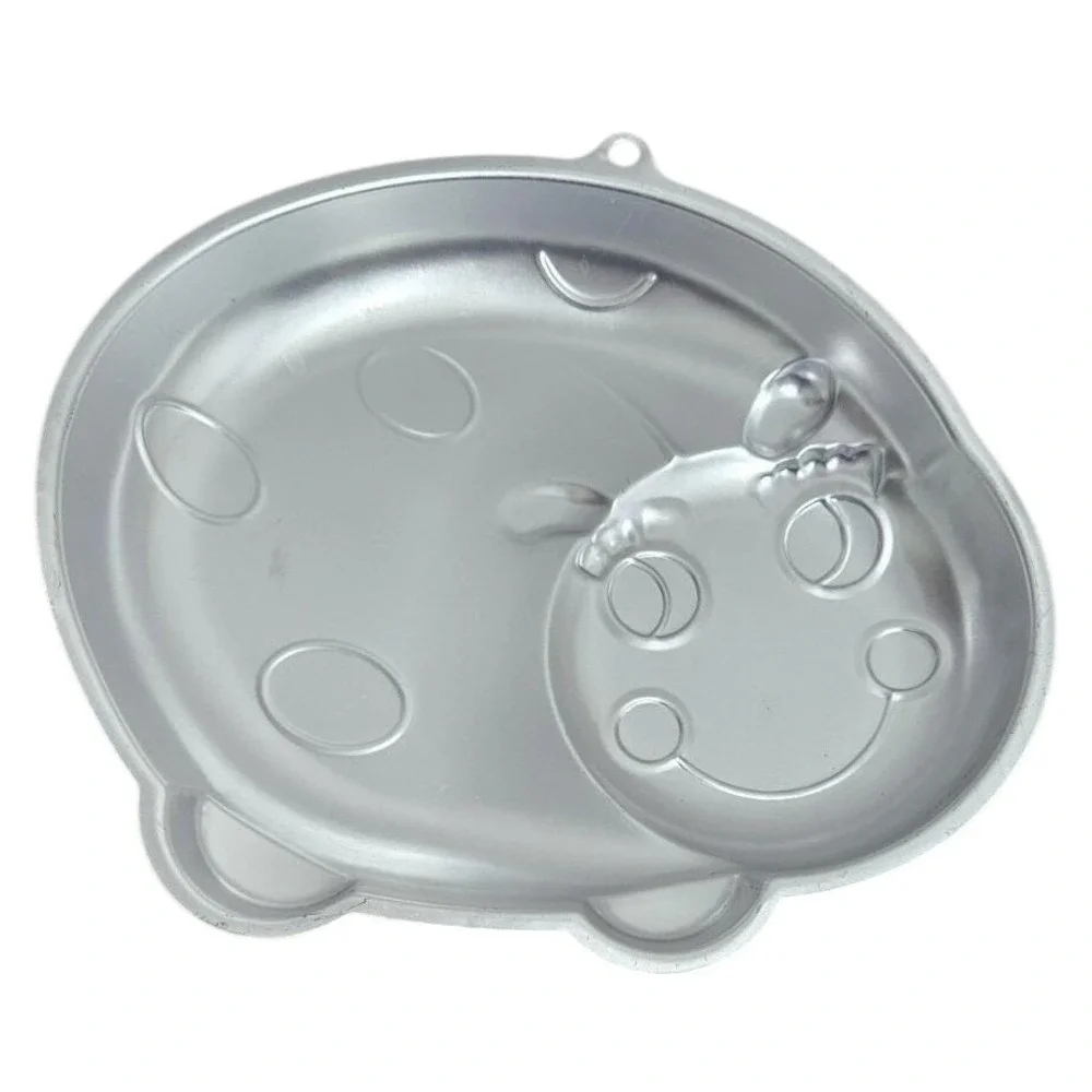 Wilton Ladybug Cake Pan Kids Silver Aluminum Character Specialty Bakeware